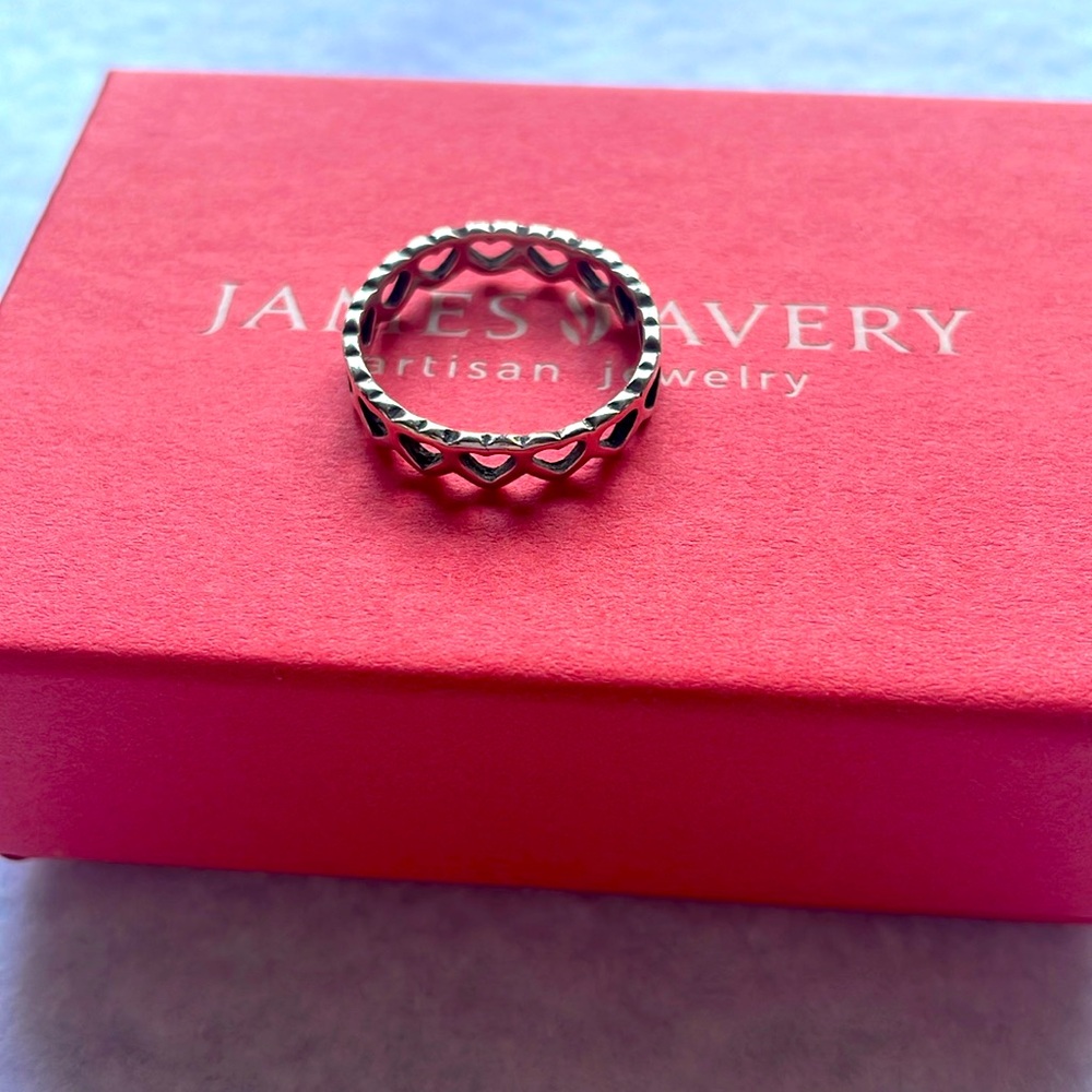 James Avery Tiny Hearts Silver Ring - image 2